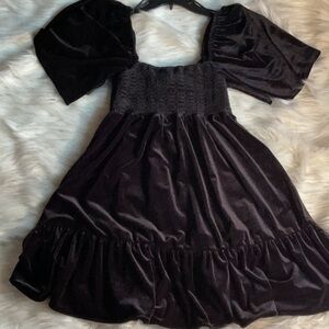Darling Black Velvet Dress
